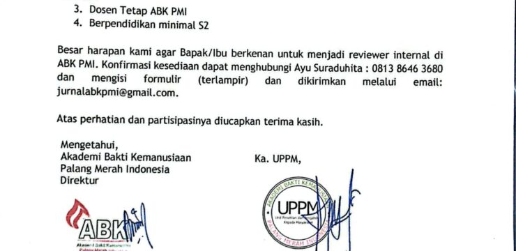 PENERIMAAN REVIEWER INTERNAL PENELITIAN DAN PENGABDIAN KEPADA MASYARAKAT TAHUN 2021